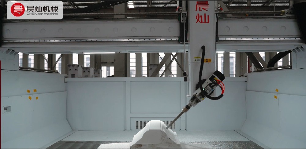 晨灿机械SF4030Q-4S整体视频展示，加工泡沫样件